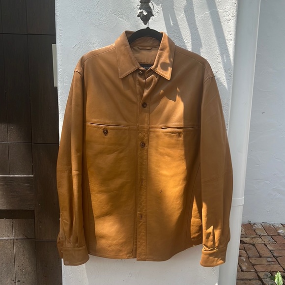 Vintage Donald Pliner men’s glove leather Italian jacket Men’s size 52 - Picture 2 of 6